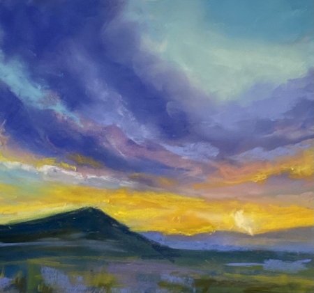 Purple Cloudscape by artist Carolyn Kilday